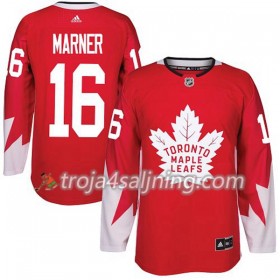 Toronto Maple Leafs tröja Mitchell Marner 16 Röd 2017-2018 Adidas Alternate Authentic - NHL Tröjor Herr